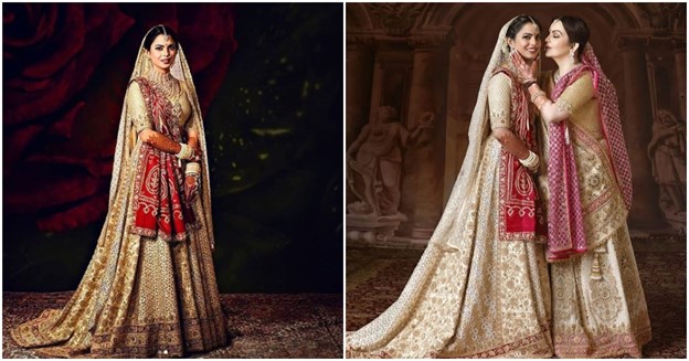 Isha Ambani used her mom's wedding saree for her bridal lehenga