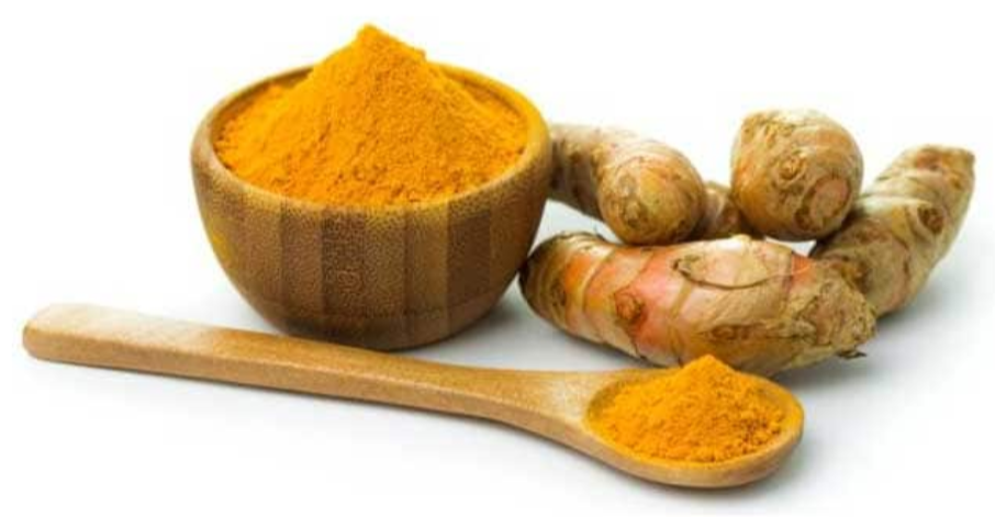 Turmeric powder and coriander leaves face pack